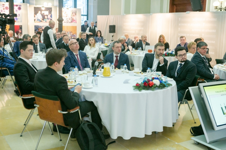 О защите интеллектуальной собственности на деловом завтраке в ТПП РФ рассказал глава Роспатента.